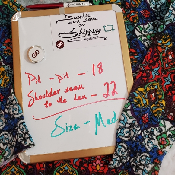 JOSEPH A. Multicolored stained glass vibrant pattern long sleeve top sweater M. - Picture 4 of 6